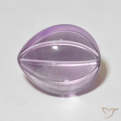 7.65ct 자연스러운 라이트 바이올렛 자수정, 배 모양, 투명한