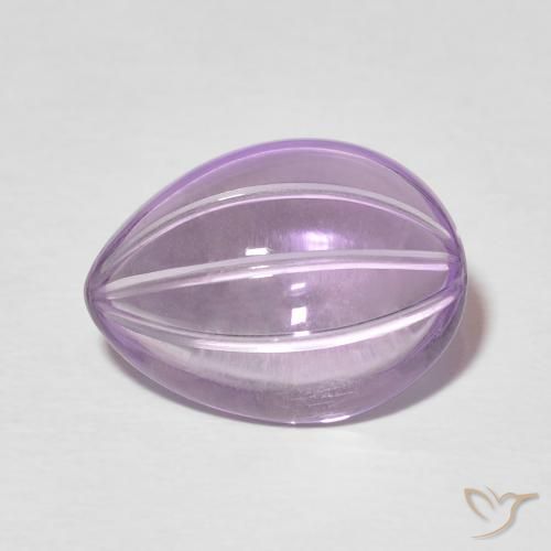 5.67ct 자연스러운 라이트 바이올렛 자수정, 배 모양, 투명한