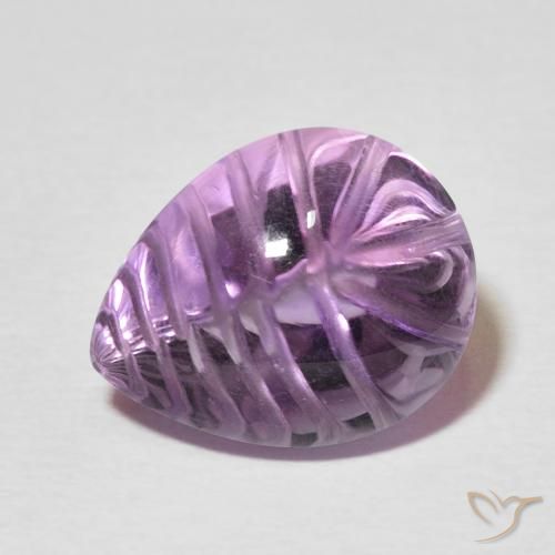 7.68ct 자연스러운 Medium Dark-Violet 자수정, 배 모양, 투명한