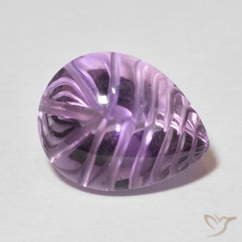 7.68캐럿 천연 Medium Dark-Violet 자수정, 배 모양, 투명한
