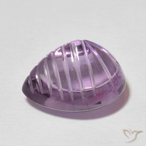 7.68캐럿 천연 Medium Dark-Violet 자수정, 배 모양, 투명한
