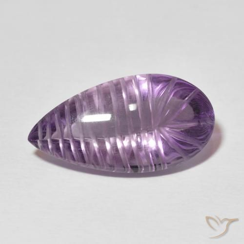8.83ct 자연스러운 미디엄 바이올렛 자수정, 배 모양, 투명한