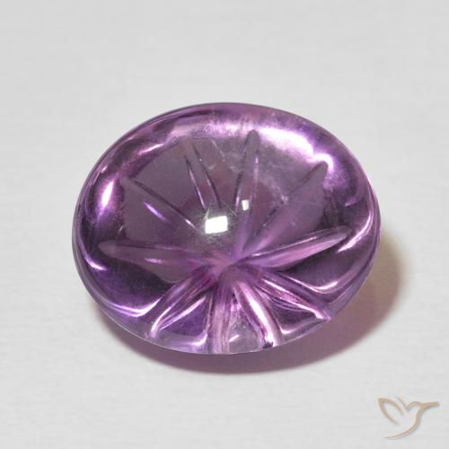 7.79ct 자연스러운 미디엄 바이올렛 자수정, 타원형, 투명한