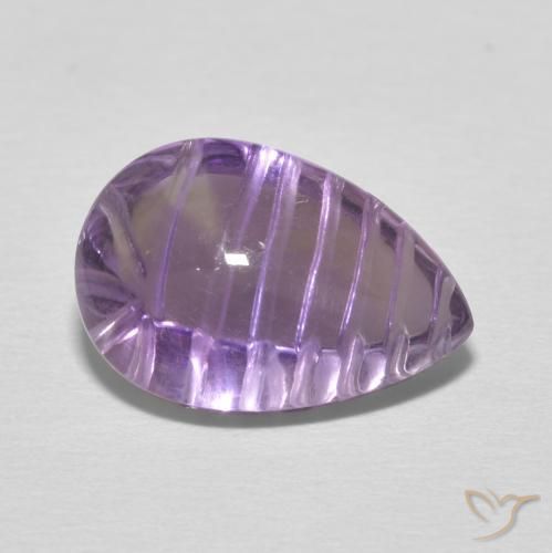 5.34캐럿 천연 Medium Light Purplish-Violet 자수정, 배 모양, 투명한