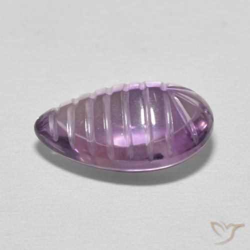 5.34캐럿 천연 Medium Light Purplish-Violet 자수정, 배 모양, 투명한