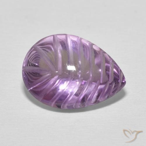5.17ct 자연스러운 Medium Light Purplish-Violet 자수정, 배 모양, 투명한