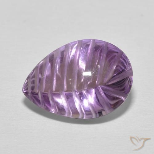 5.17캐럿 천연 Medium Light Purplish-Violet 자수정, 배 모양, 투명한