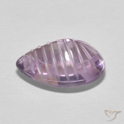 5.17캐럿 천연 Medium Light Purplish-Violet 자수정, 배 모양, 투명한