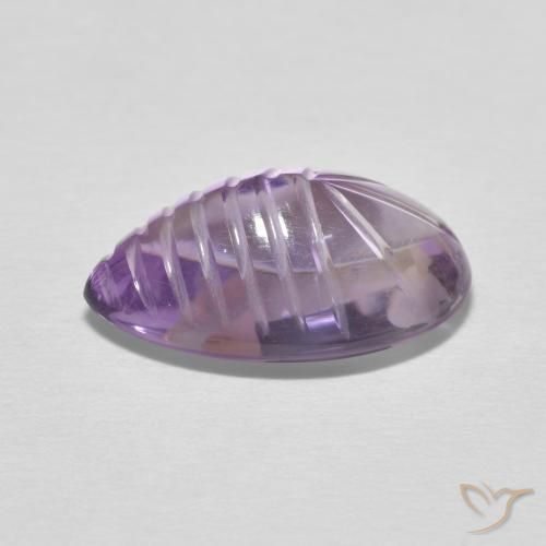 6.21캐럿 천연 Medium Light Purplish-Violet 자수정, 배 모양, 투명한
