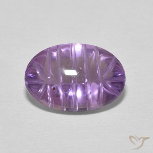 3.59ct 자연스러운 보라색 보라색 자수정, 타원형, 투명한