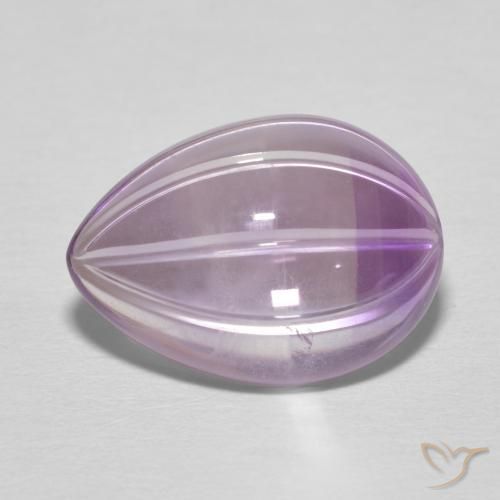 6.03ct 자연스러운 아이리스 바이올렛 자수정, 배 모양, 투명한