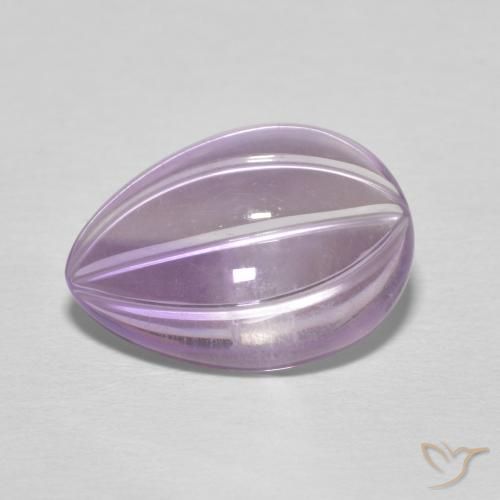 5.09ct 자연스러운 아이리스 바이올렛 자수정, 배 모양, 투명한