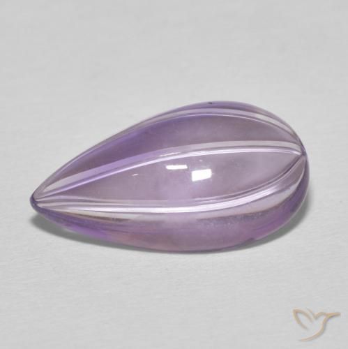 6.14ct 자연스러운 아이리스 바이올렛 자수정, 배 모양, 투명한