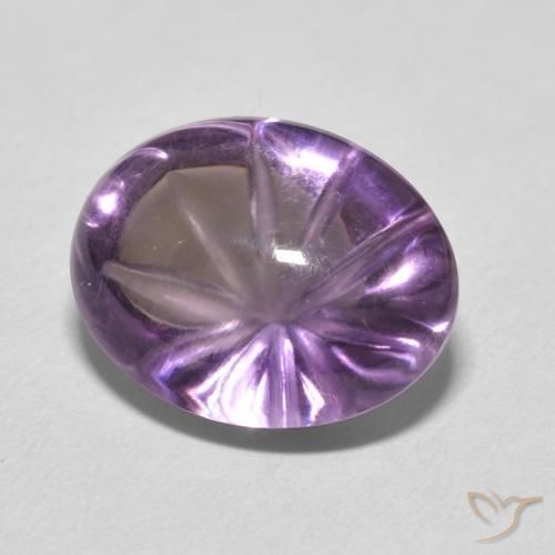 10.21캐럿 천연 Medium Light Purplish-Violet 자수정, 타원형, 투명한