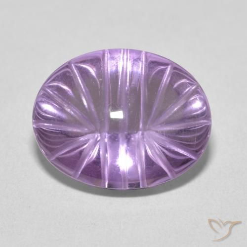 8.66ct 자연스러운 Medium Light Purplish-Violet 자수정, 타원형, 투명한