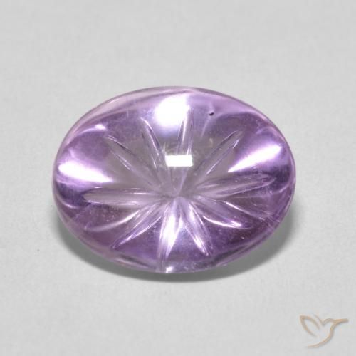 5.74ct 자연스러운 Medium Light Purplish-Violet 자수정, 타원형, 투명한