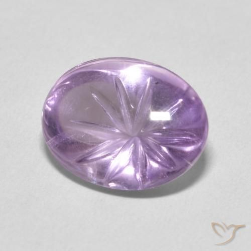 5.74캐럿 천연 Medium Light Purplish-Violet 자수정, 타원형, 투명한