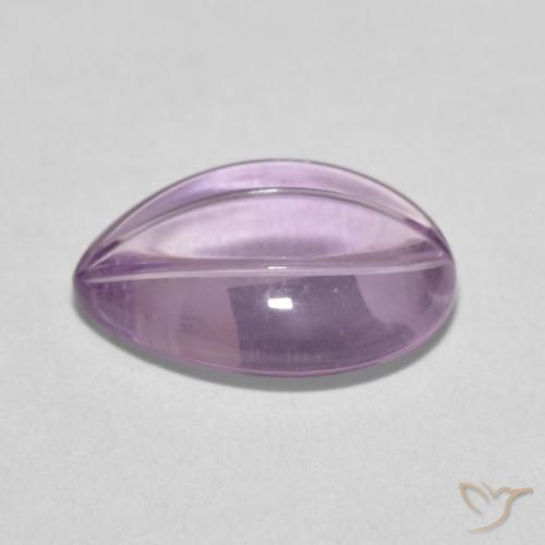 5.27캐럿 천연 Light Grayish Pink-Violet 자수정, 배 모양, 투명한