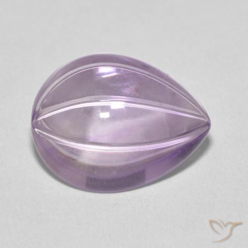 8.27캐럿 천연 Light Grayish Pink-Violet 자수정, 배 모양, 투명한