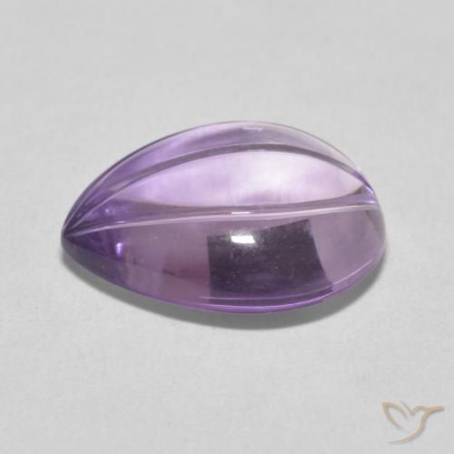 8.27캐럿 천연 Light Grayish Pink-Violet 자수정, 배 모양, 투명한
