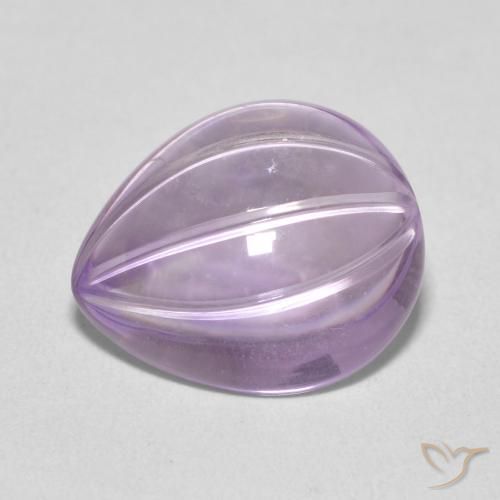 6.78ct 자연스러운 Light Grayish Pink-Violet 자수정, 배 모양, 투명한