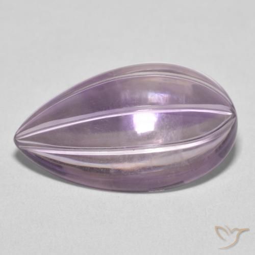 9.89ct 자연스러운 라이트 바이올렛 자수정, 배 모양, 투명한