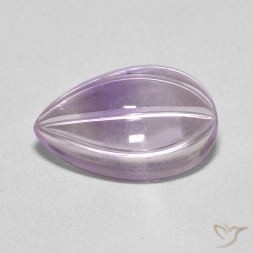 4.87ct 자연스러운 라이트 핑크-바이올렛 자수정, 배 모양, 투명한