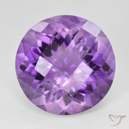 19.39ct 자연스러운 딥 바이올렛 자수정, 둥근, VVS