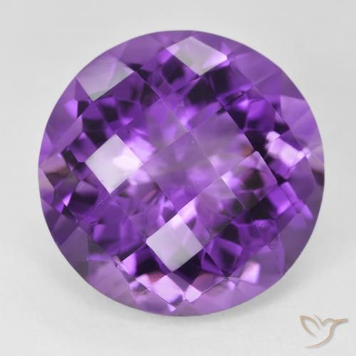 19.14ct 자연스러운 Medium Dark-Violet 자수정, 둥근, VVS