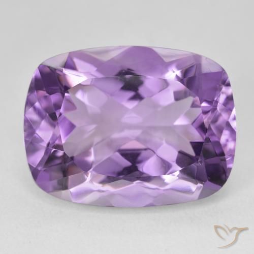 18.49ct 자연스러운 미디엄 바이올렛 자수정, 방석, VVS