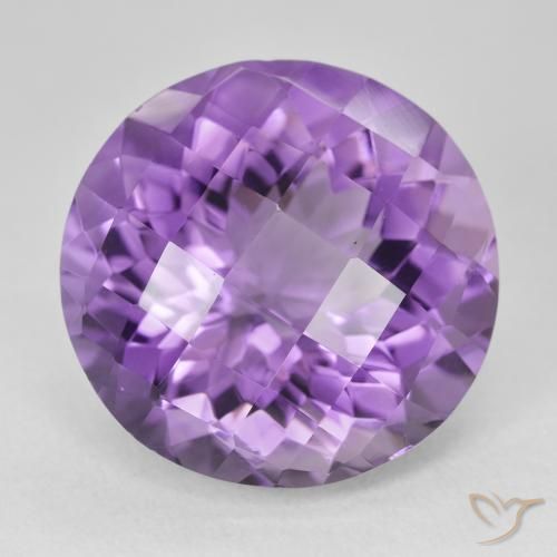 18.92ct 자연스러운 라이트 미디엄 바이올렛 자수정, 둥근, VVS