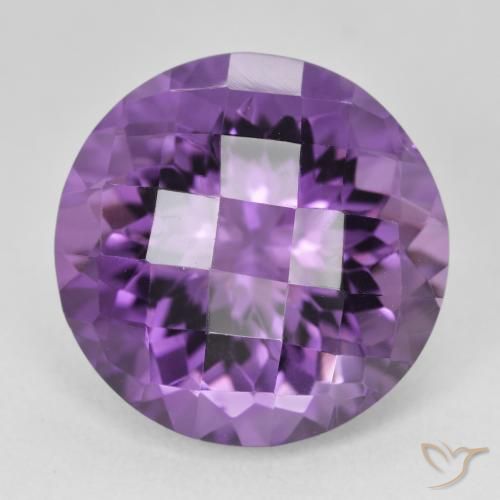 19.78ct 자연스러운 비비드 바이올렛 자수정, 둥근, VVS