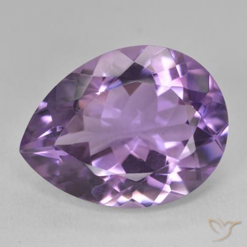 17.70ct 자연스러운 미디엄 바이올렛 자수정, 배 모양, VVS-VS
