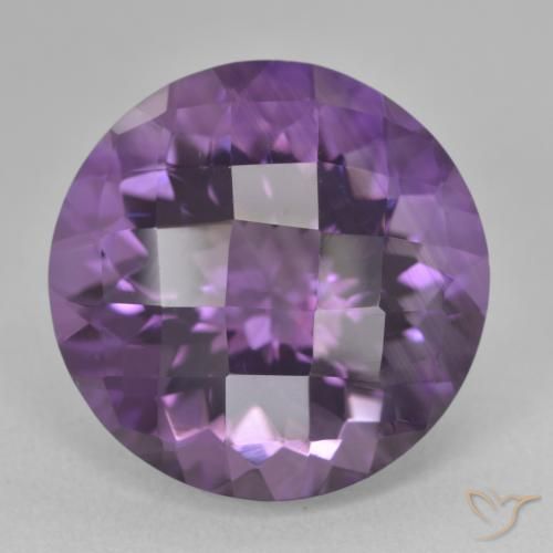 19.60ct 자연스러운 미디엄 바이올렛 자수정, 둥근, VVS-VS