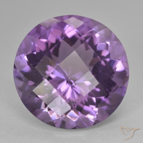 18.88ct 자연스러운 미디엄 바이올렛 자수정, 둥근, VVS