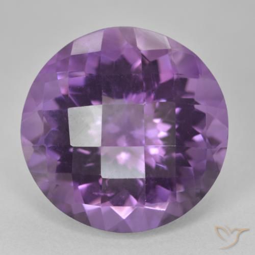 19.76ct 자연스러운 미디엄 바이올렛 자수정, 둥근, VVS-VS