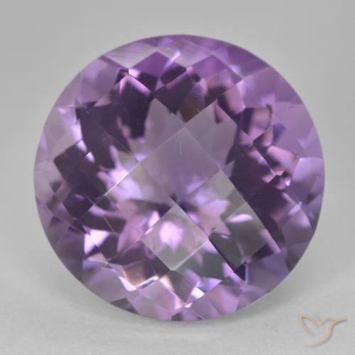 19.33ct 자연스러운 미디엄 바이올렛 자수정, 둥근, VVS-VS