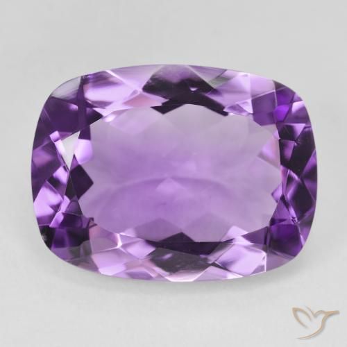 16.66ct 자연스러운 미디엄 퍼플리쉬 바이올렛 자수정, 방석, VVS