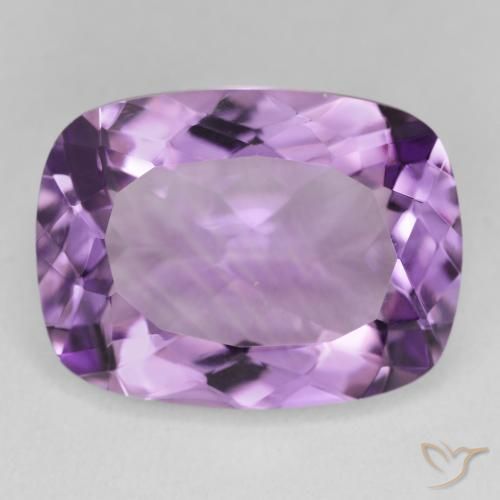 16.89ct 자연스러운 라이트 미디엄 바이올렛 자수정, 방석, VVS-VS
