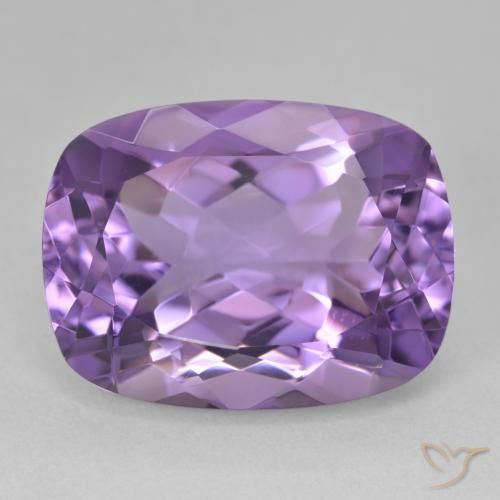 19.39ct 자연스러운 분홍빛이 도는 보라색 자수정, 방석, VVS