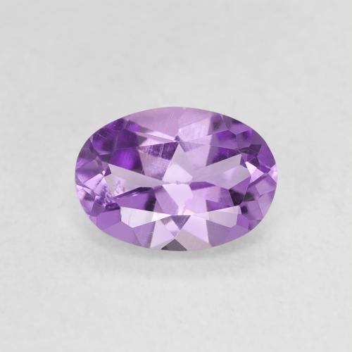 0.63ct 자연스러운 분홍빛이 도는 보라색 자수정, 타원형, VS