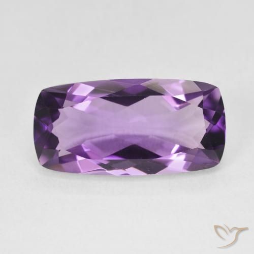 6.98ct 자연스러운 라이트 미디엄 바이올렛 자수정, 방석, VVS