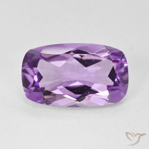 5.59ct 자연스러운 미디엄 바이올렛 자수정, 방석, VVS