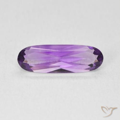 1.16ct 자연스러운 분홍빛이 도는 보라색 자수정, 타원형, VVS-VS