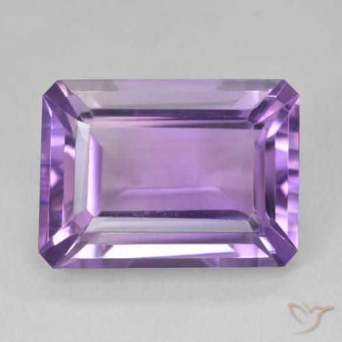 15.44ct 자연스러운 딥 퍼플리쉬 바이올렛 자수정, 에메랄드 컷, VVS