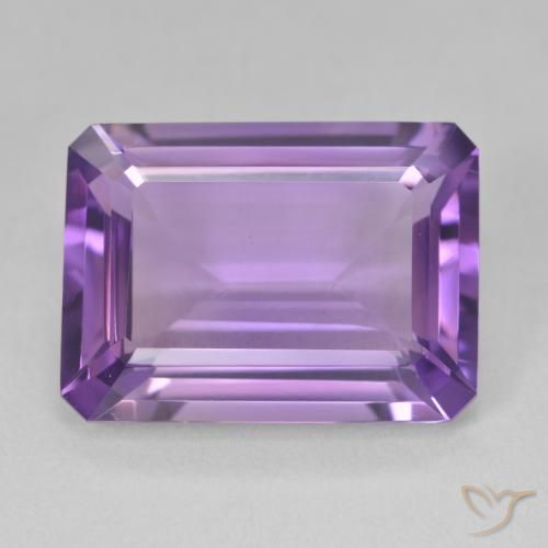 13.17ct 자연스러운 보라색 보라색 자수정, 에메랄드 컷, VVS