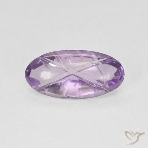 1.86ct 자연스러운 미디엄 핑크 바이올렛 자수정, 타원형, 투명한