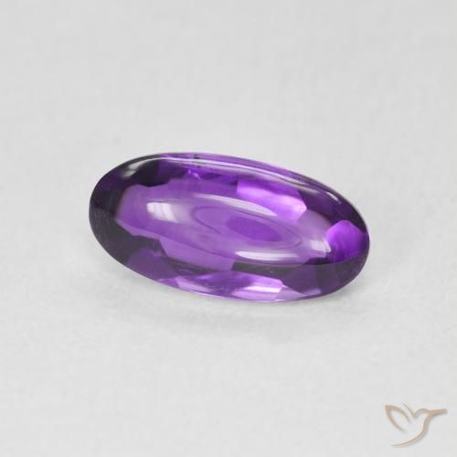 1.27캐럿 천연 Medium Light-Violet 자수정, 타원형, 투명한