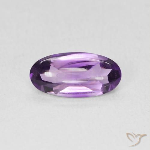 1.14ct 자연스러운 미디엄 바이올렛 자수정, 타원형, 투명한