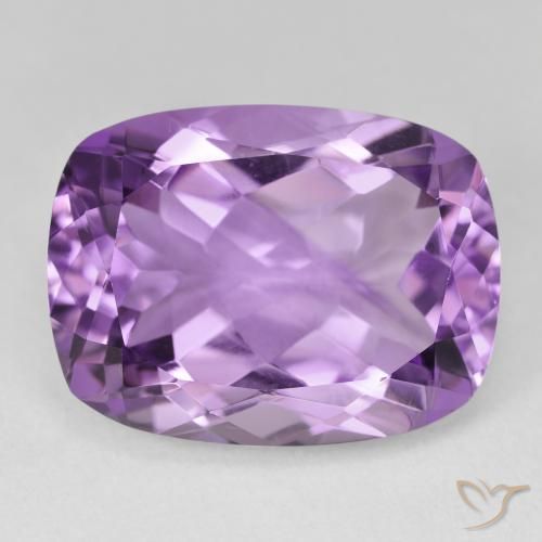18.37ct 자연스러운 라이트 미디엄 바이올렛 자수정, 방석, VVS-VS